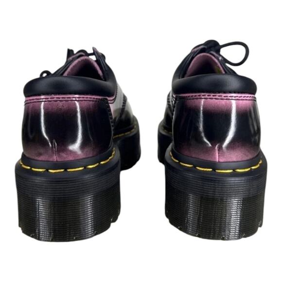Dr. Martens Purple Black Leather Patent Lug Sole‎ Platform Men\'s Shoes Size 11 main image 6